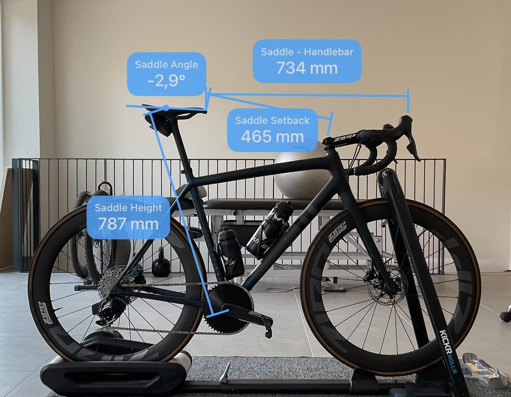 Opmåling af cyklen efter videoanalyse hos Velofysio